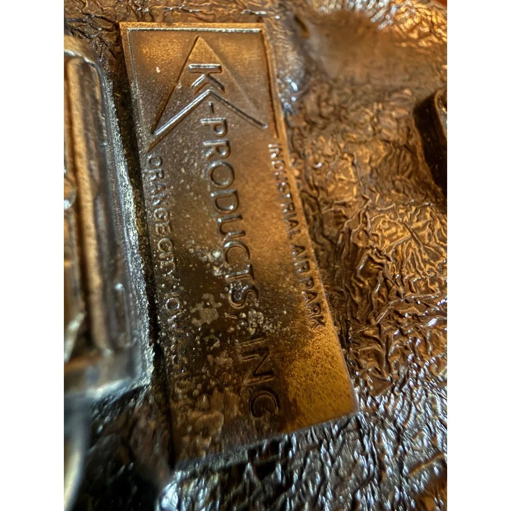 Vintage Ford Tractor Backhoe Loader Belt Buckle K-Products Inc Iowa Brass USA